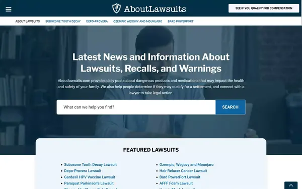 AboutLawsuits.com - Large-Scale Replatform
