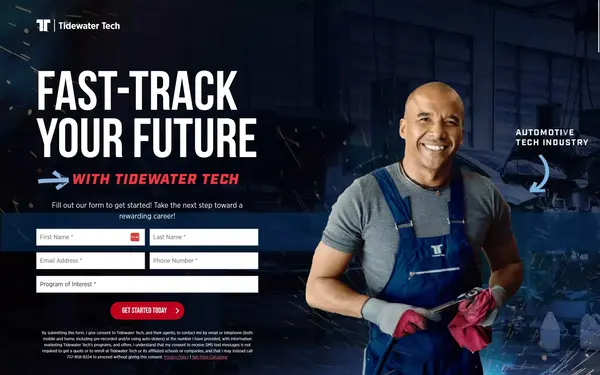 Tidewater Tech Trades - Landing Page